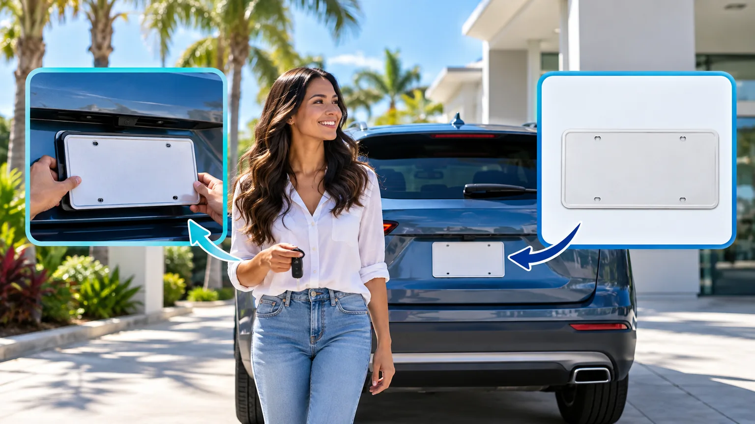 Driver comparing a plate transfer with a new plate