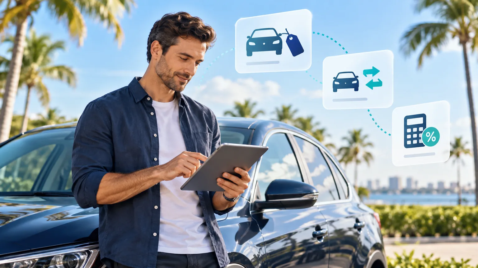 Florida car buyer reviewing vehicle purchase costs